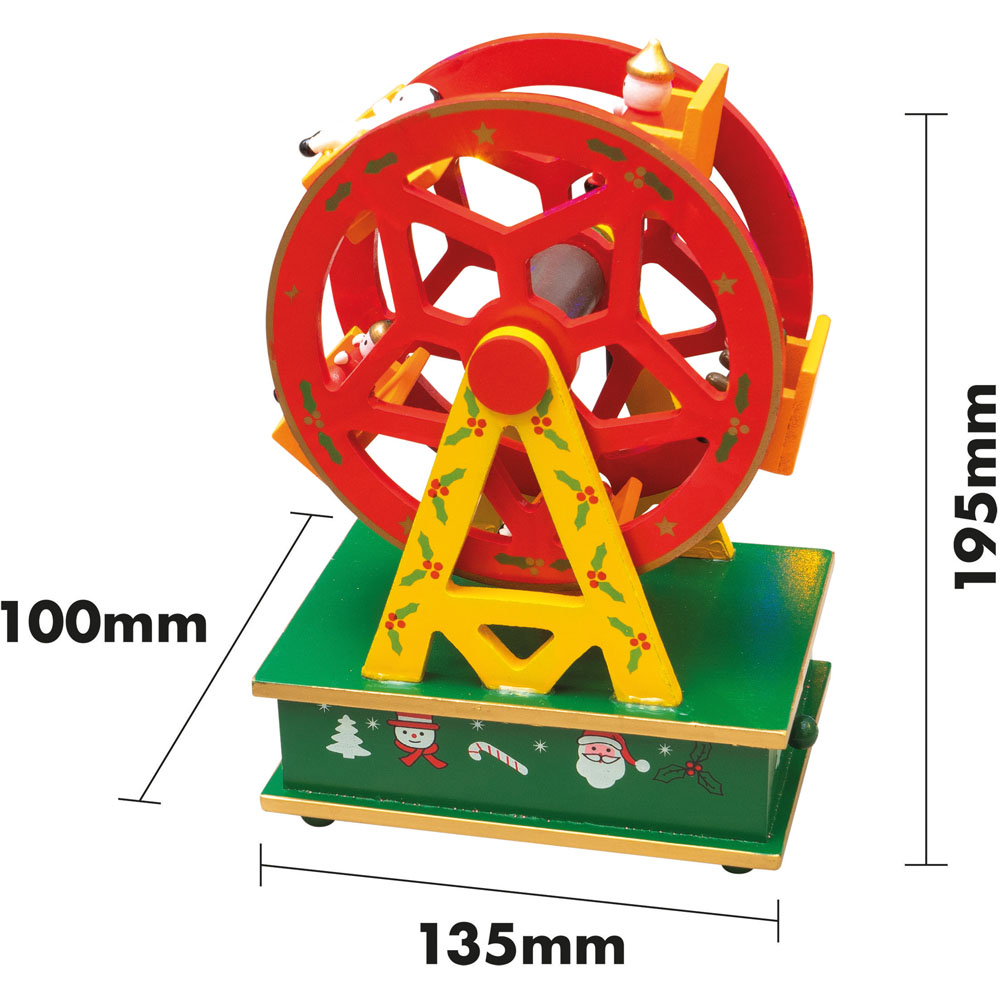 St Helens Multicolour Wooden Ferris Wheel Music Box Image 8
