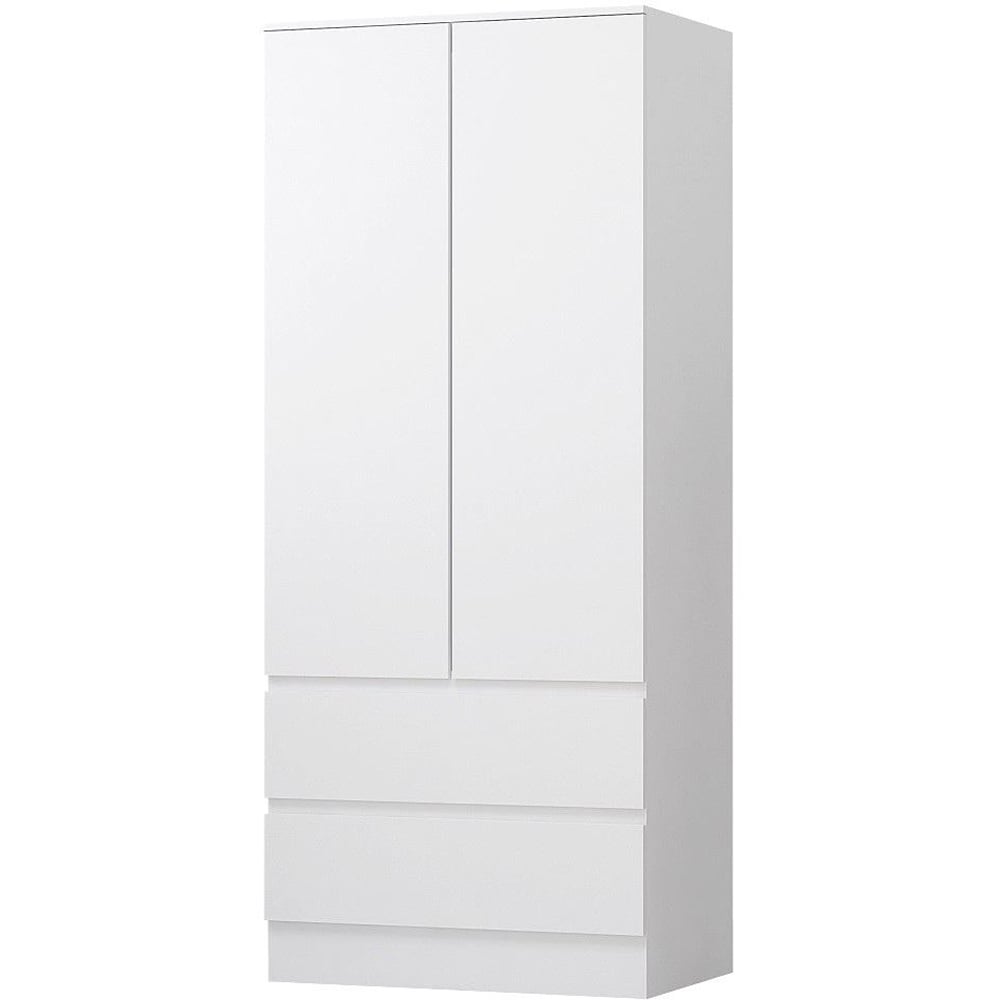 FWStyle Stora 2 Door 2 Drawer Matt White Wardrobe Image 2