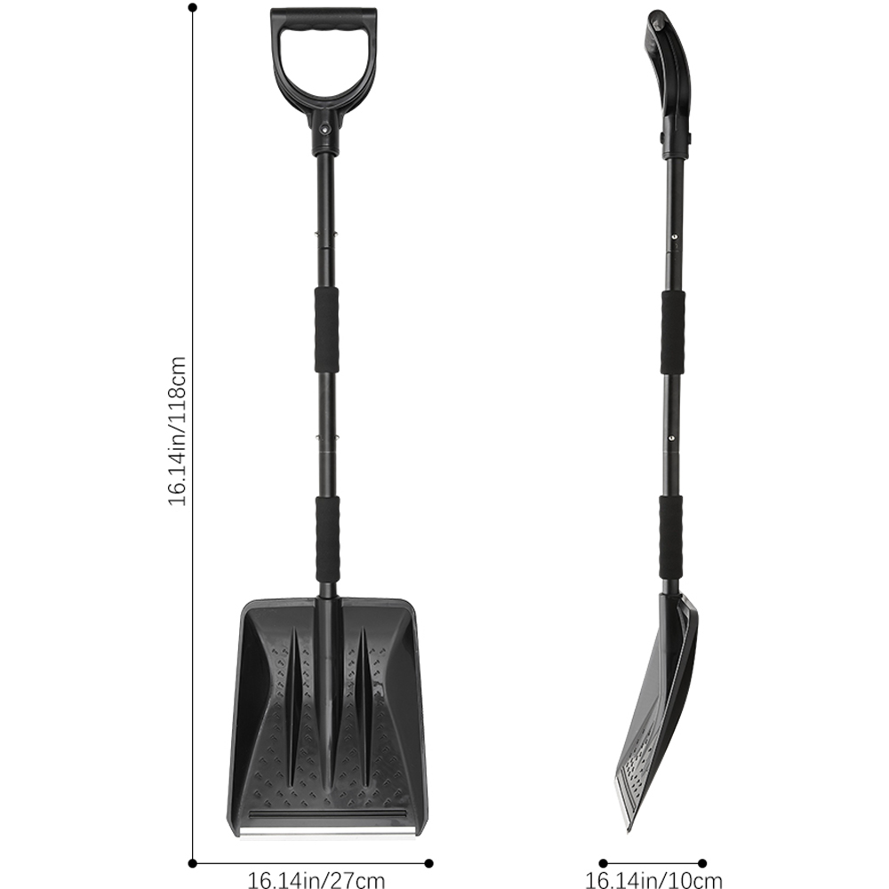 Living and Home Detachable Metal Snow Shovel with Non Slip D Shaped Handle Image 8
