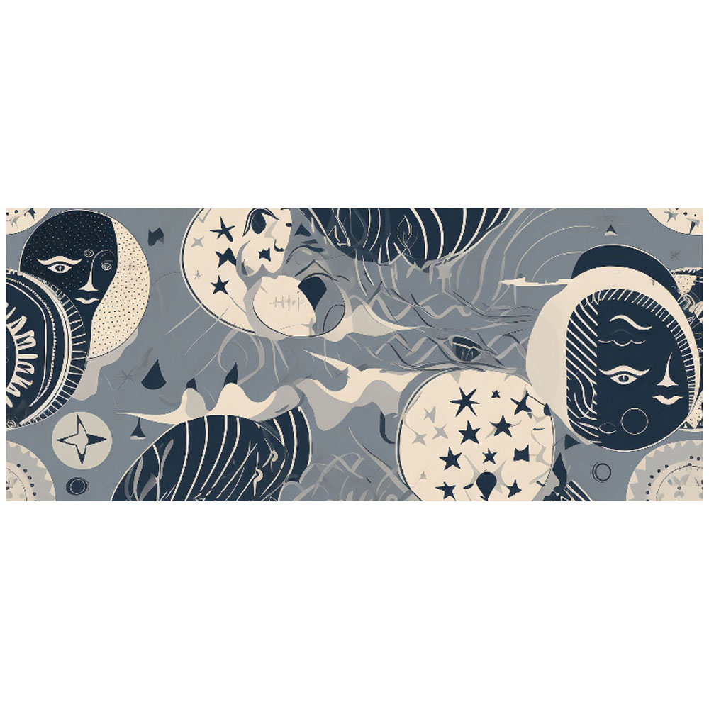 Warren Reed Designer Abstract Moon and Stars Glass Bathroom Splashback 25 x 60cm Image 2