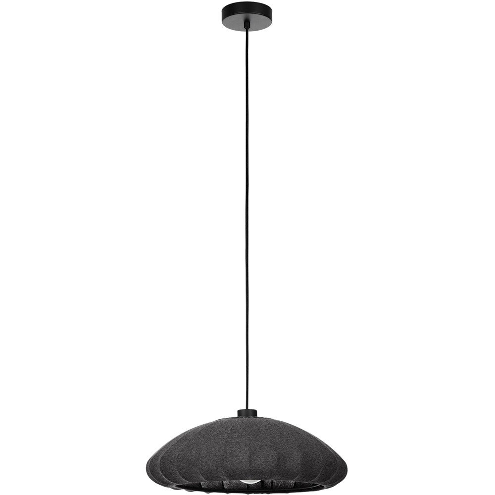 EGLO Barlaston Black Fabric Pendant Light Image 1