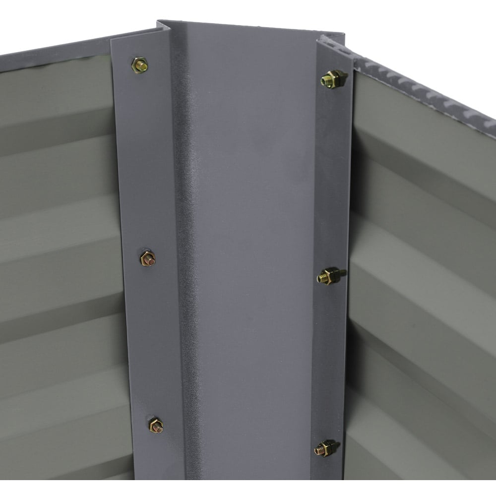 Living and Home Grey Rectangle Galvanised Steel Raised Garden Bed 240 x 90cm Image 3