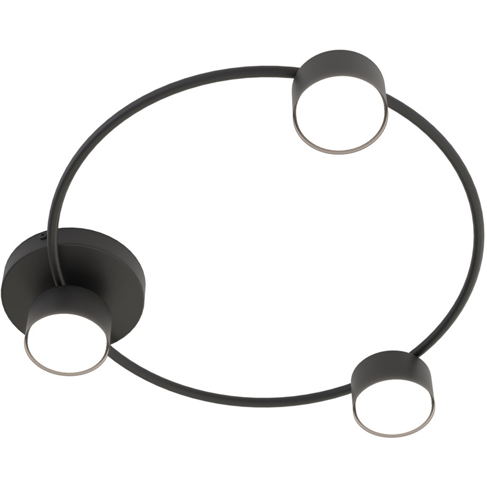 Emibig Lucio 3 Light Ring Design Black Ceiling Lamp Image 6