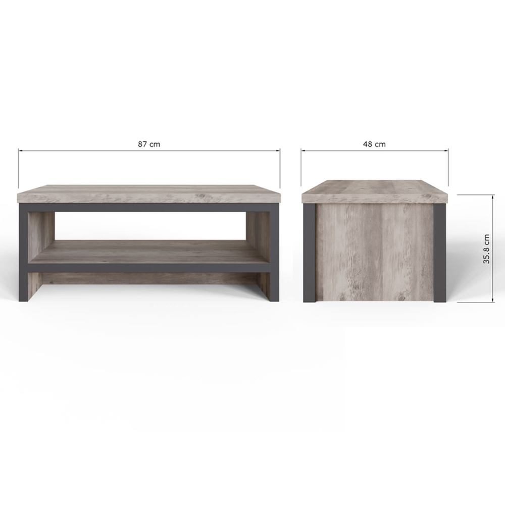 GFW Boston Grey Simple Coffee Table Image 9
