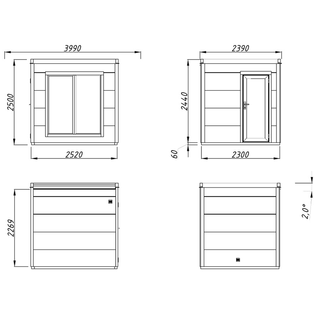 Palmako Grace 8.2 x 5.2ft Outdoor Wooden Sauna Image 9