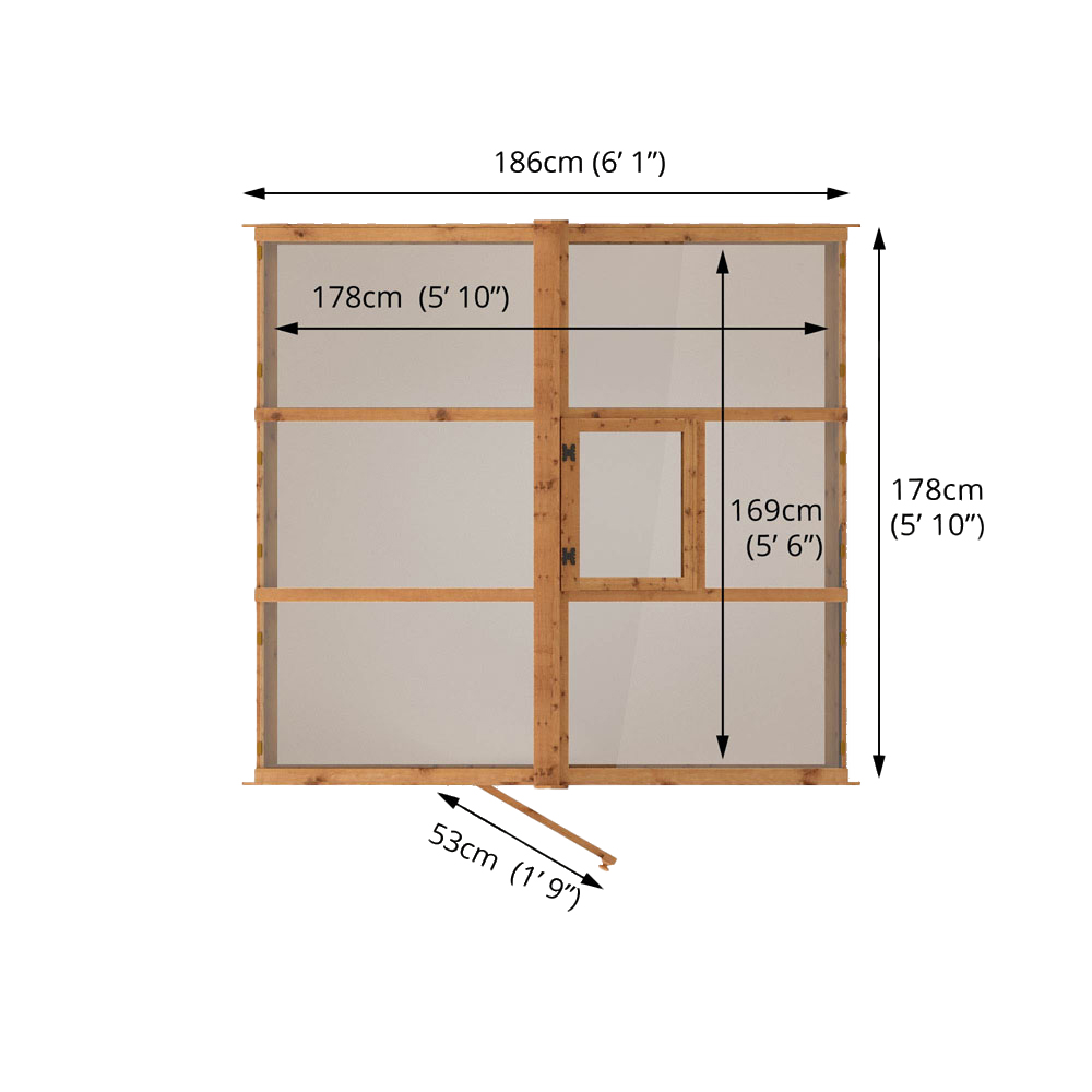 Mercia Wooden 6 x 6ft Traditional Greenhouse Image 8