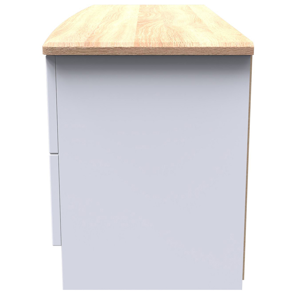 Crowndale Warwick 4 Drawer White Ash and Oak Bed Box Image 3