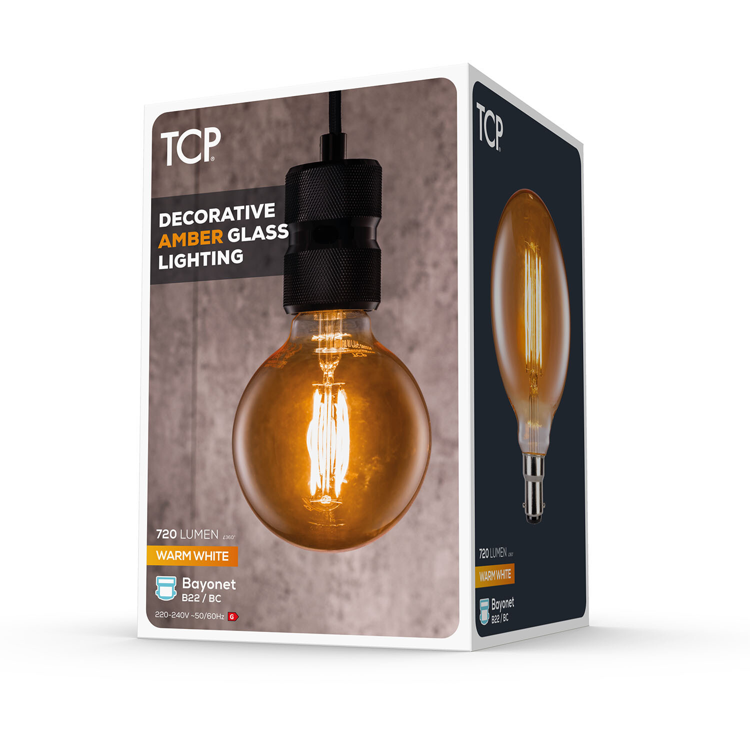 TCP Decorative Traditional Filament G95 720L B22 Bulb - Warm White Image 3