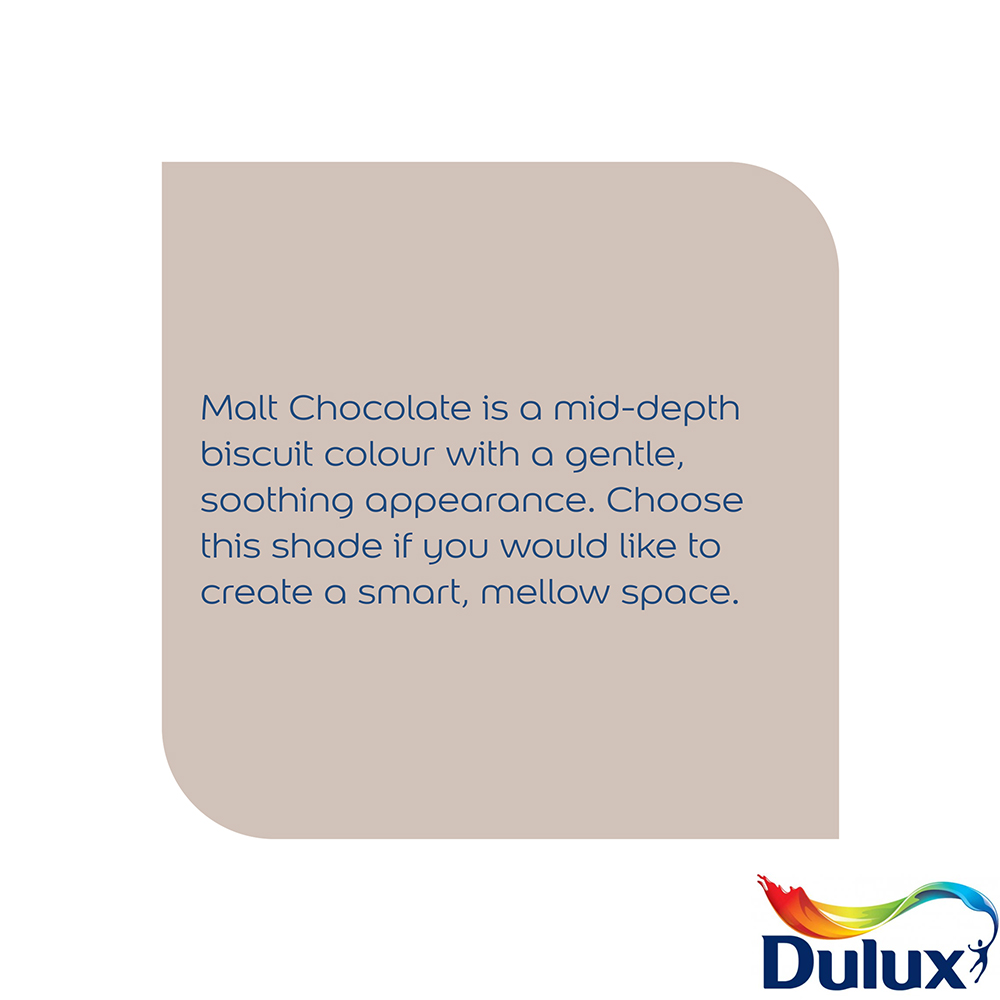 Dulux Easycare Malt Chocolate Washable and Tough Matt Emulsion Paint 2.5L Image 7