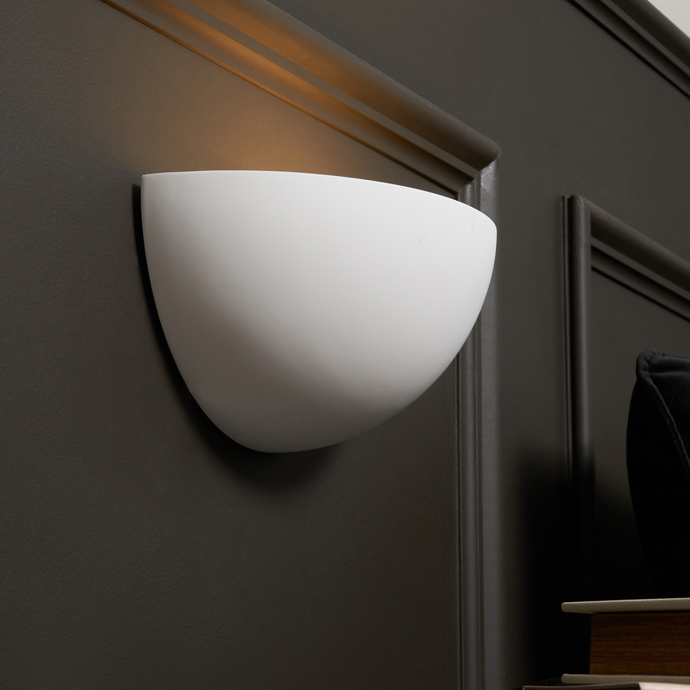 Inlight Pernie Paintable Plaster Wall Uplighter Image 2