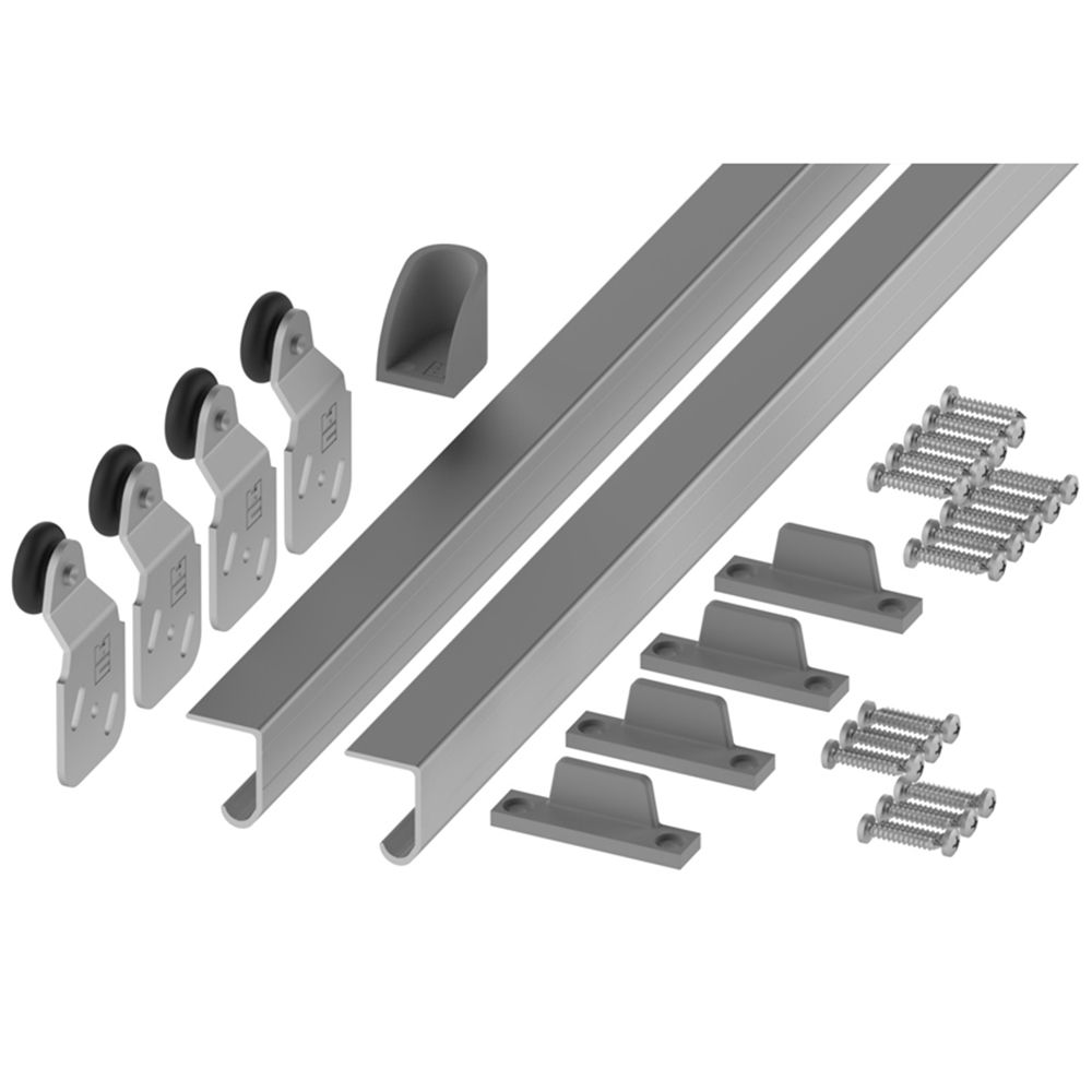 Coburn Twin 60 2 Door Sliding Cupboard Track Fixing Kit 1.5m Image 1