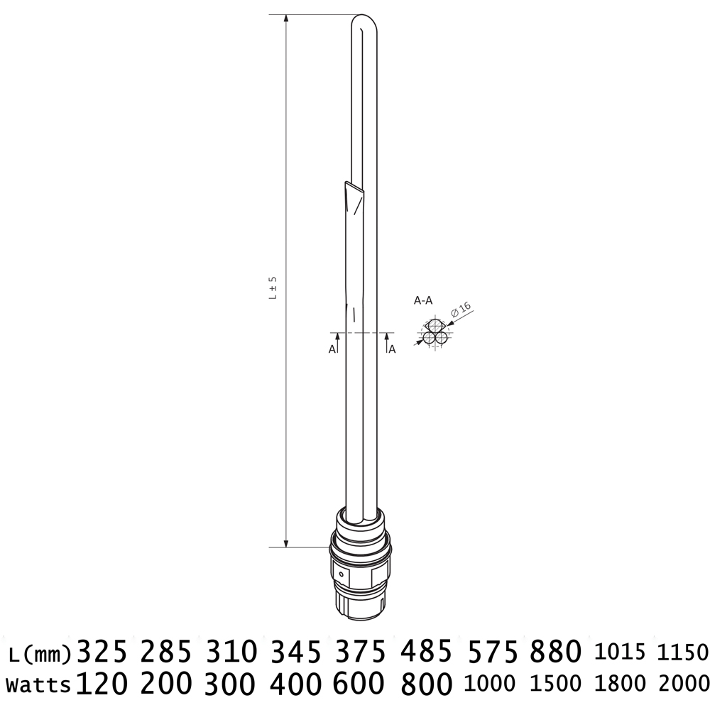 Terma SS1 Smart Split Heating Element Probe 1200W Image 4