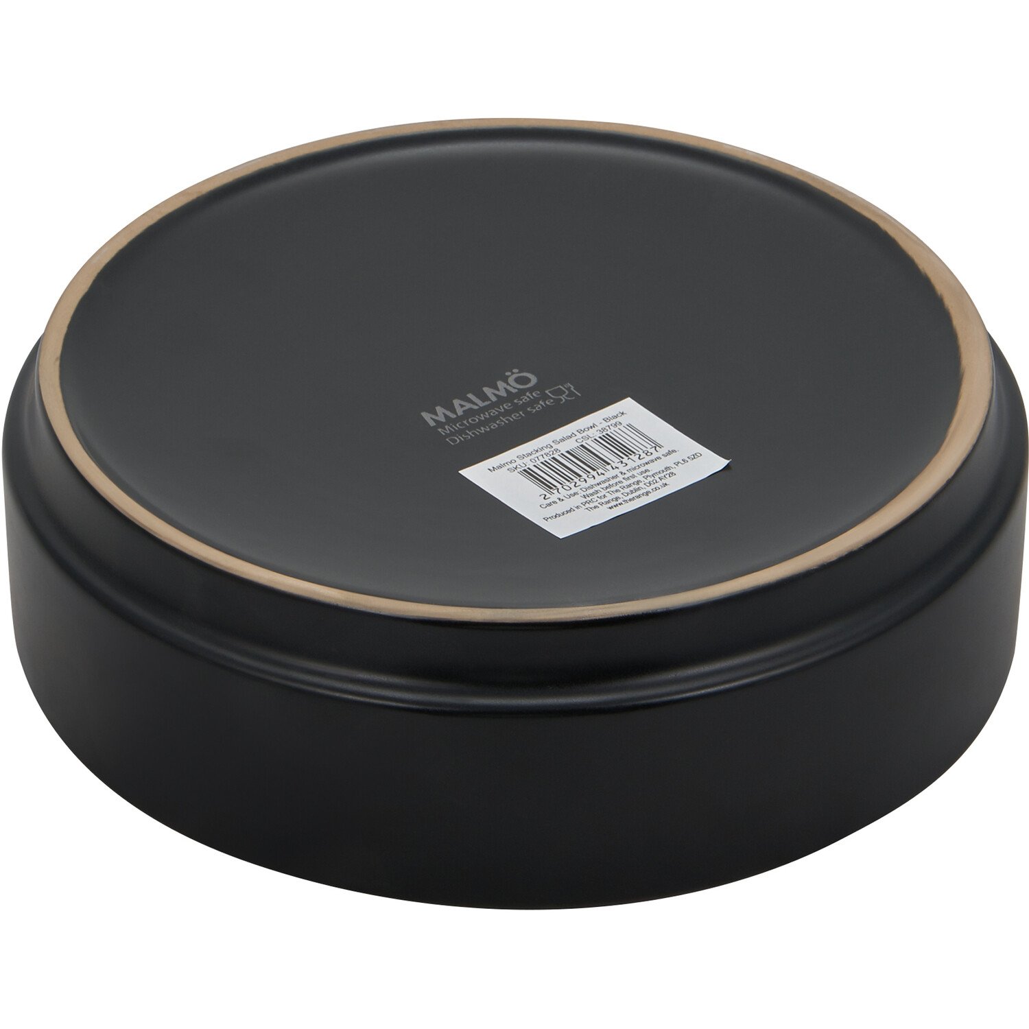 Malmo Stacking Salad Bowl - Black Image 3