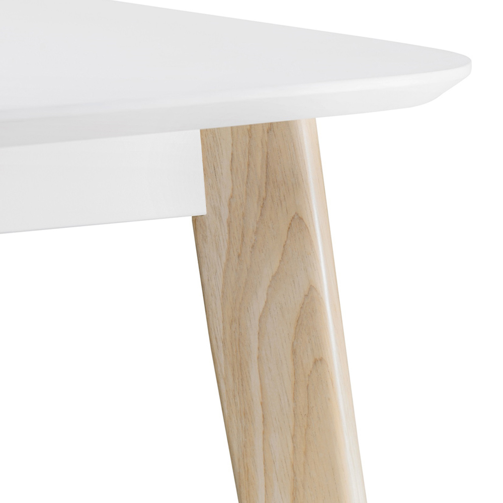 Julian Bowen Casa Square 4 Seater Dining Table White and Oak Image 4