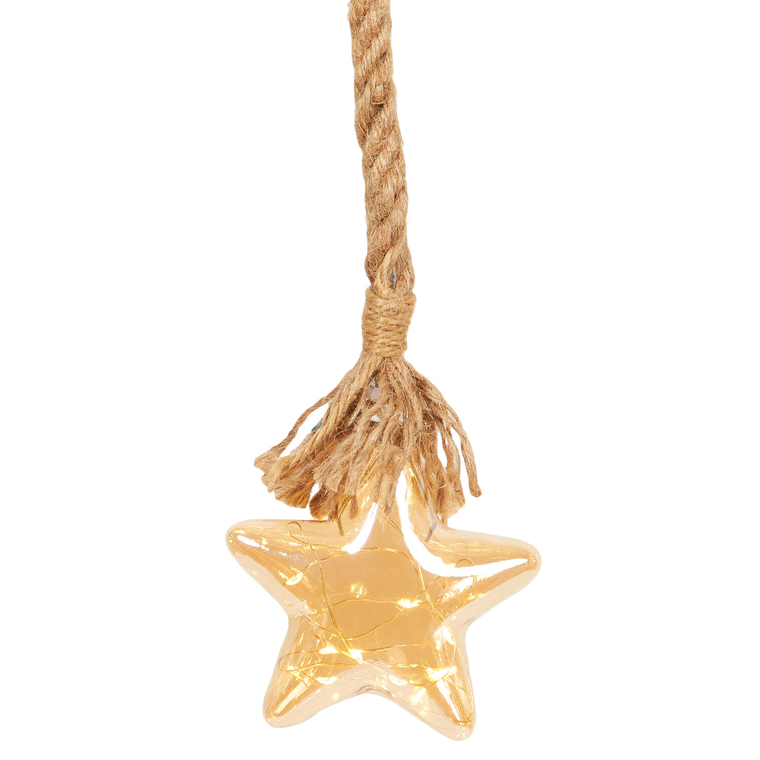 LED Amber Star On Rope - Amber Image 2