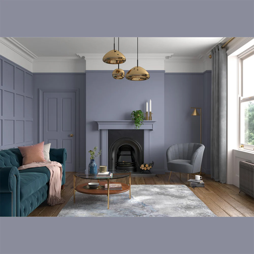 Dulux Heritage Walls and Ceilings Violet Night Velvet Matt Emulsion Paint 2.5L Image 4
