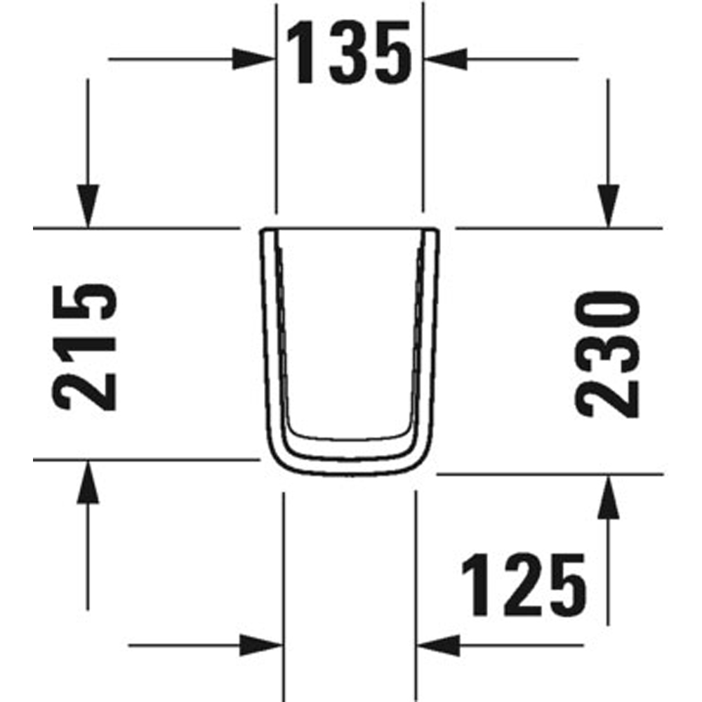 Duravit Me By Starck White Siphon Cover 165 x 280mm Image 2