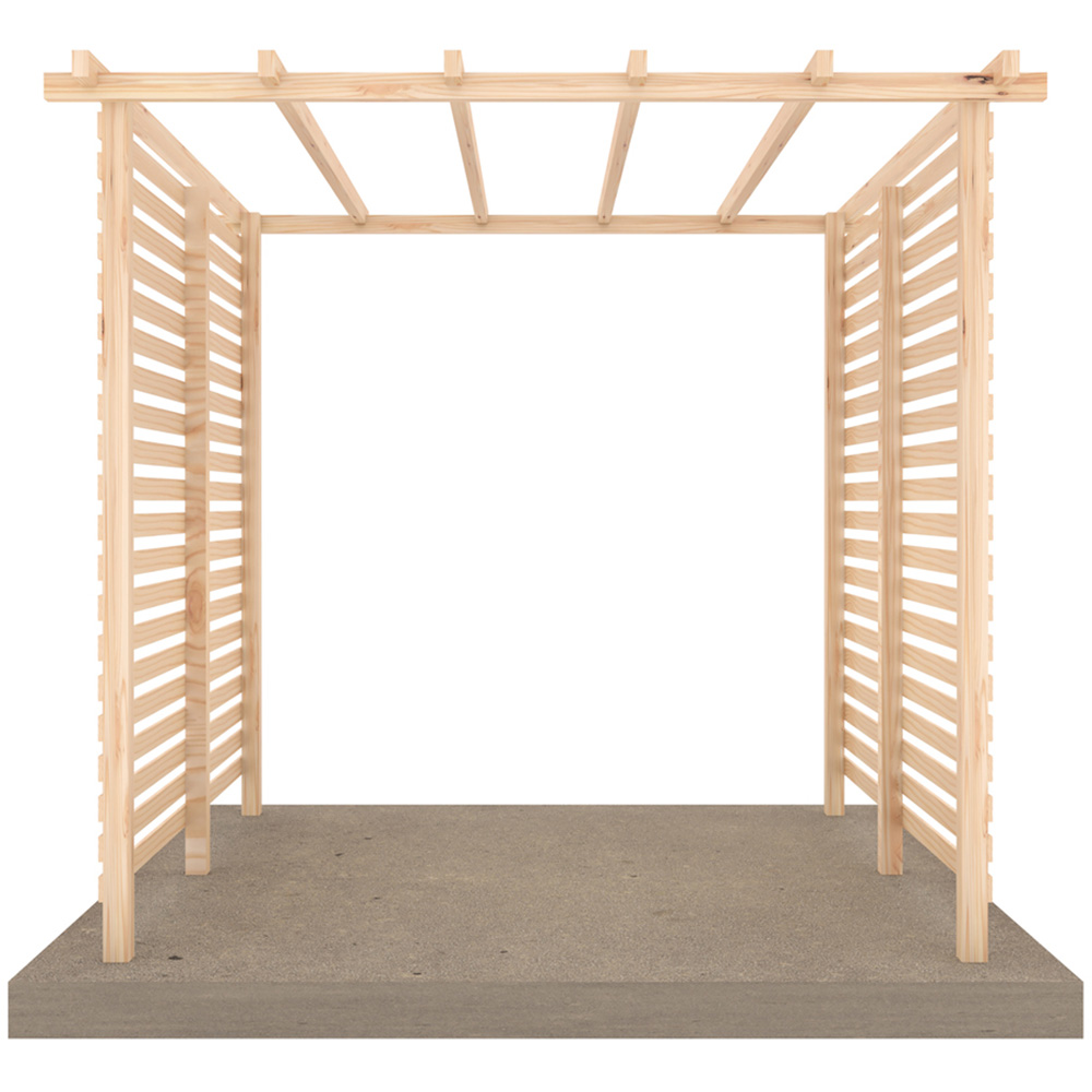 Shire GB Ivy 8 x 8ft Pergola Kit with Side Walls Image 2