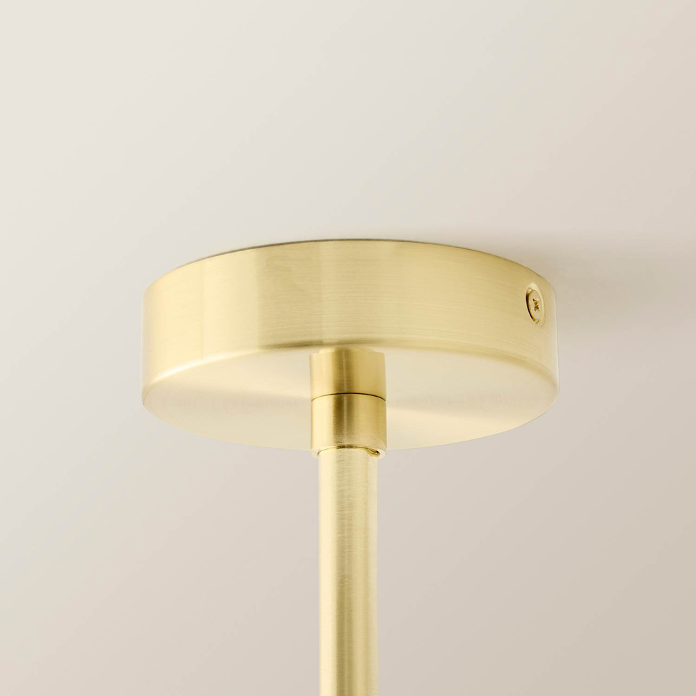 ValueLights Shaw Brushed Gold Adjustable Drop Ceiling Pendant Light Fitting Image 4