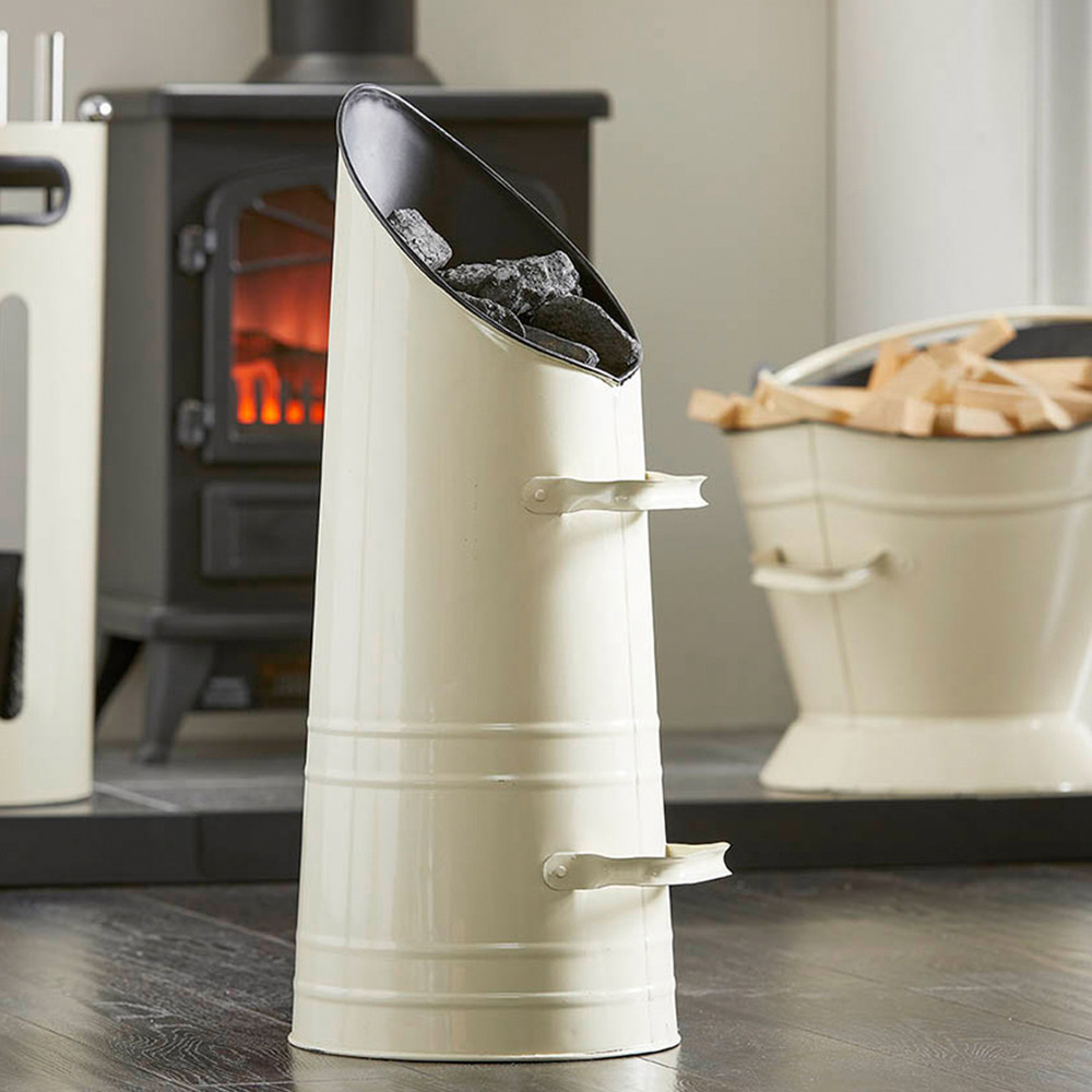 Inglenook Fireside Cream Metal Hod Image 3
