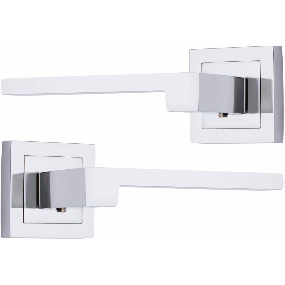 Golden Grace Polished Chrome Zeta Bathroom Door Handle Set  Image 3