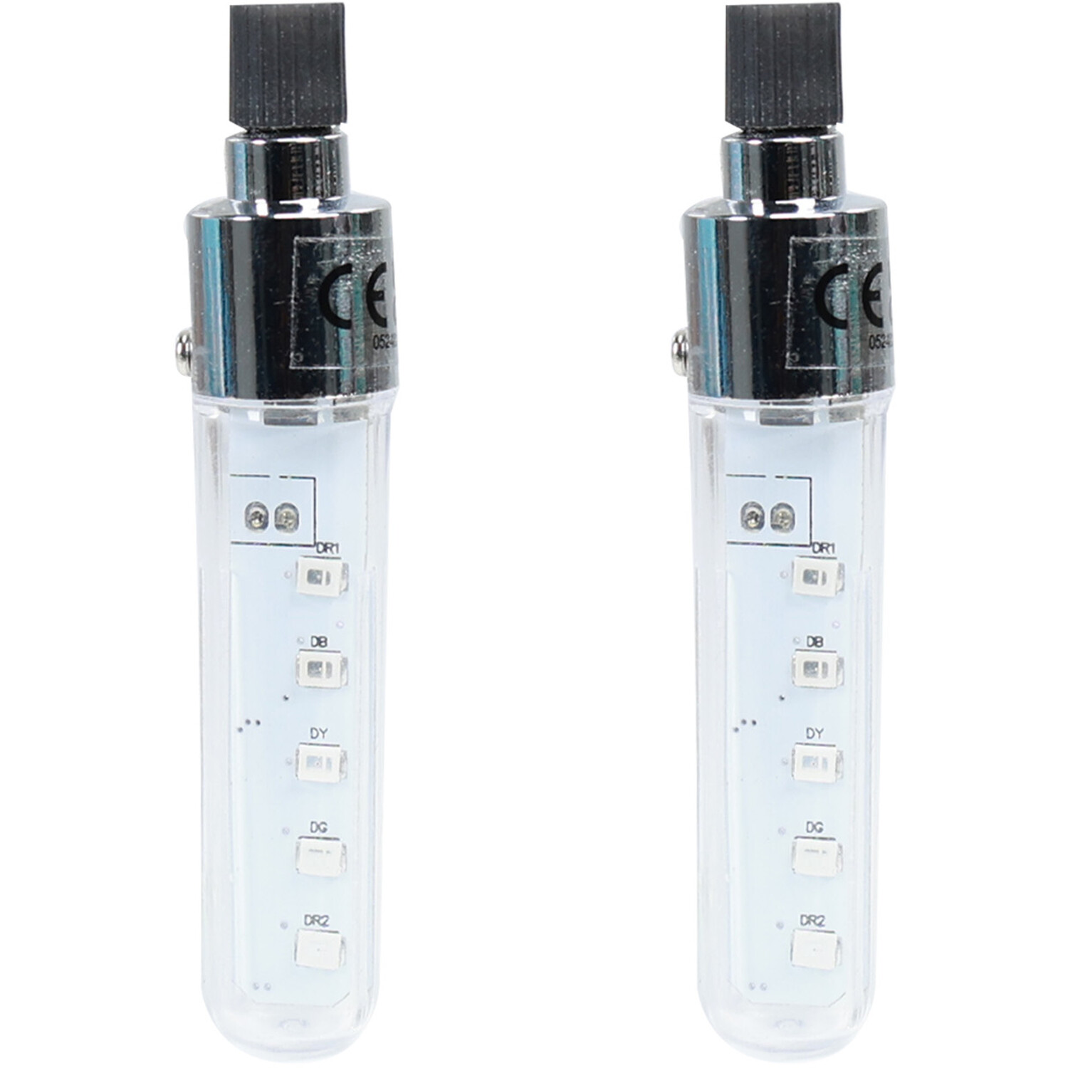 Pack of 2 LED Bike Lights Multicolour Image 2