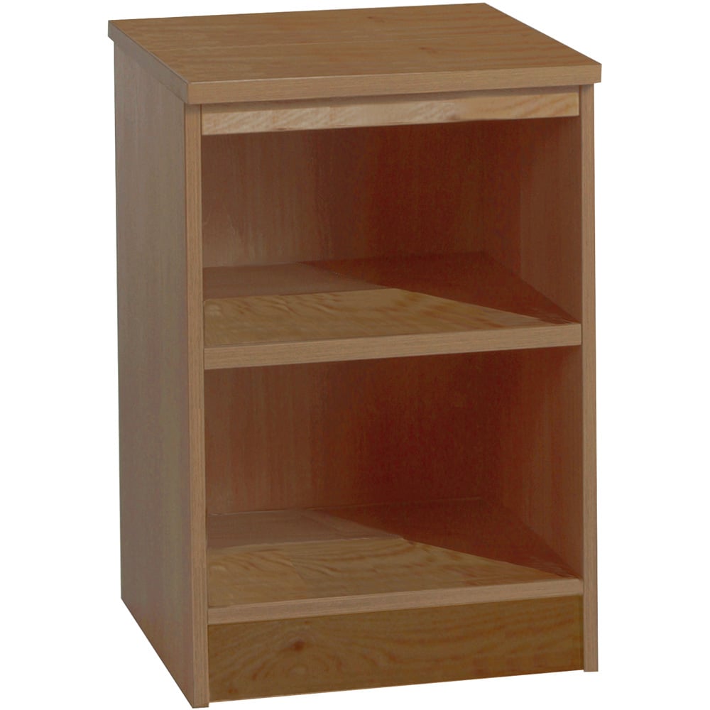 R White Cabinets 2 Shelf Brown Desk Height Bookcase Image 2