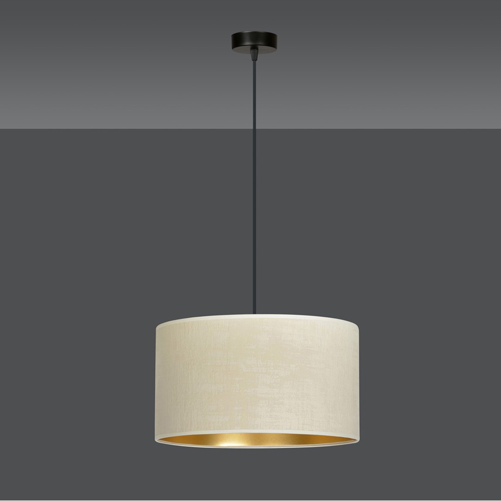 Emibig Hilde Single Light White Shade Black E27 Ceiling Pendant Light Image 5