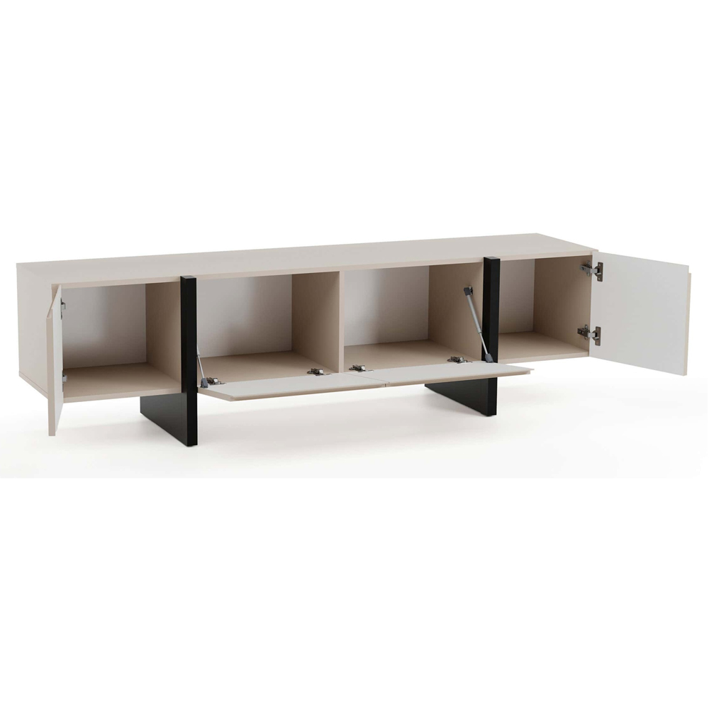 Impact Furniture Kiznie 2 Piece Cashmere Beige and Black Living Room Furniture Set Image 5