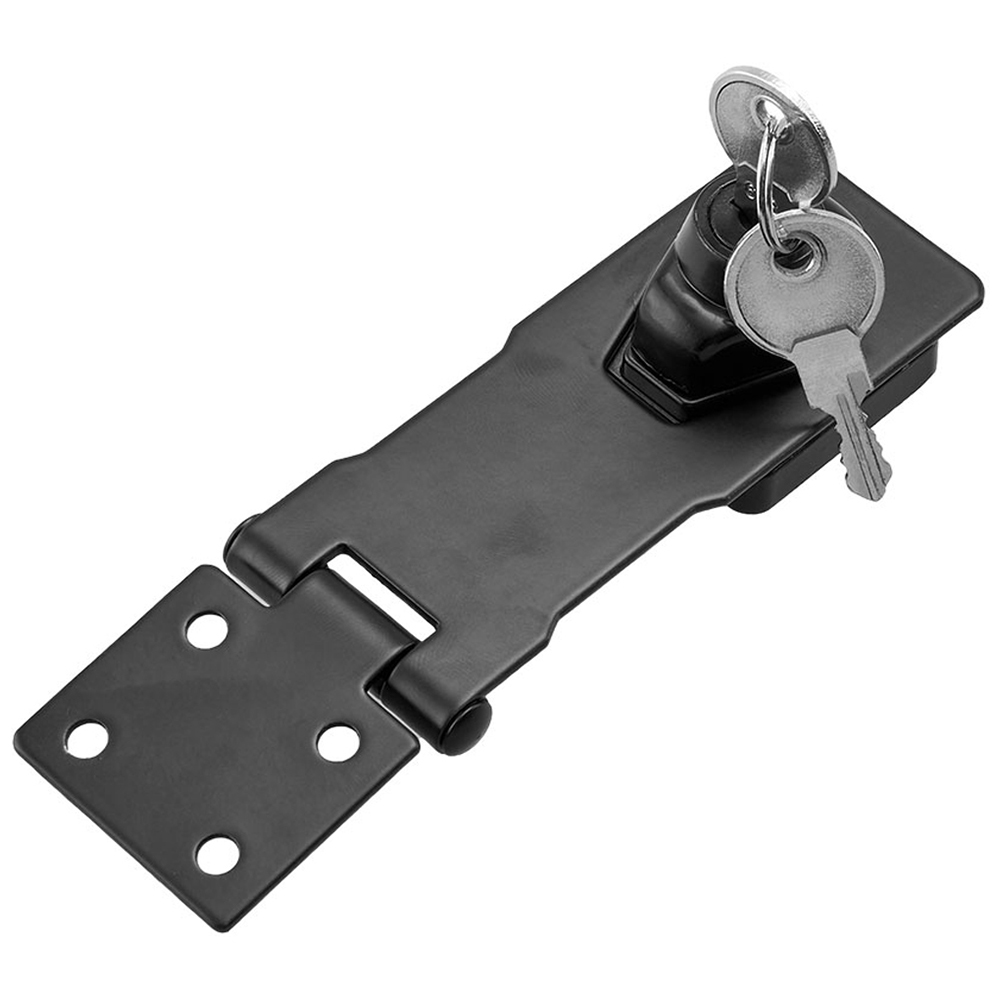 Living and Home Metal Mechanical Cabinet Hasp Lock with Twist Knob and Key 135 x 40mm Image 5