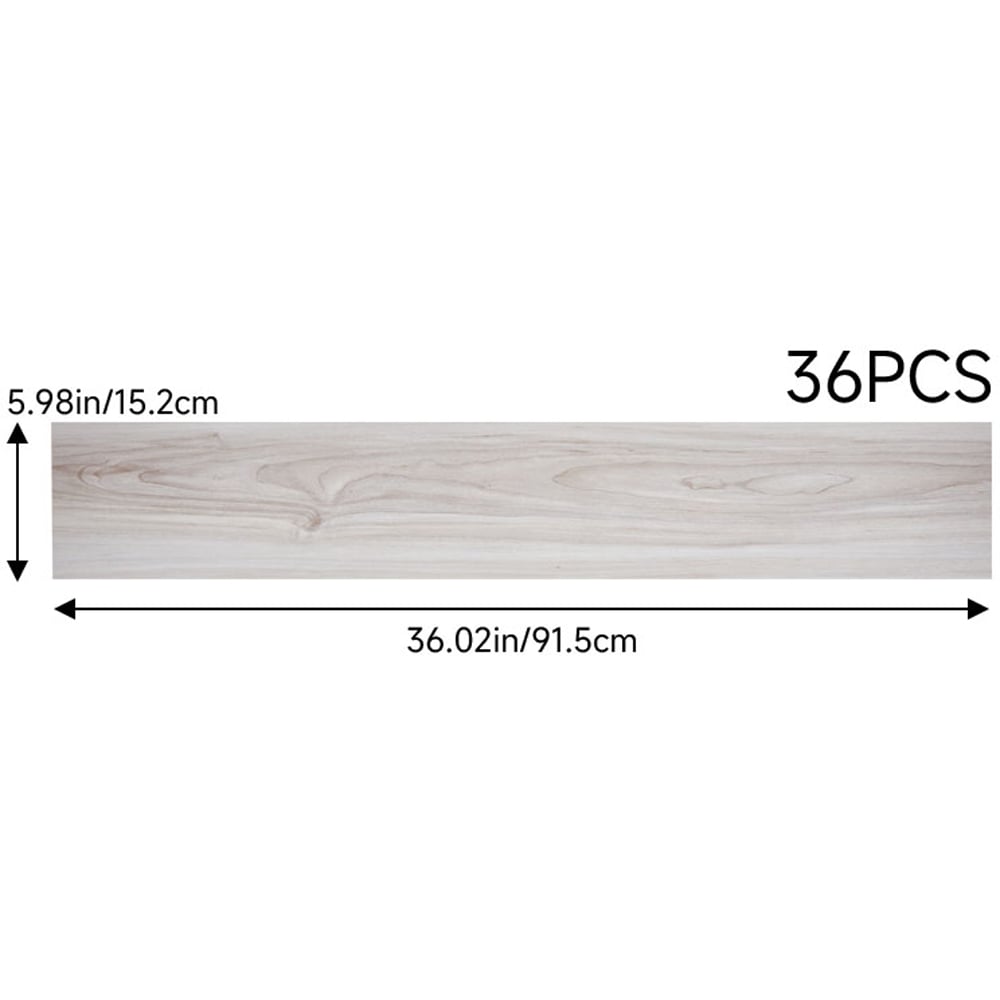 Living and Home Light Beige Rectangle PVC Flooring Self Adhesive 36 Pack Image 8
