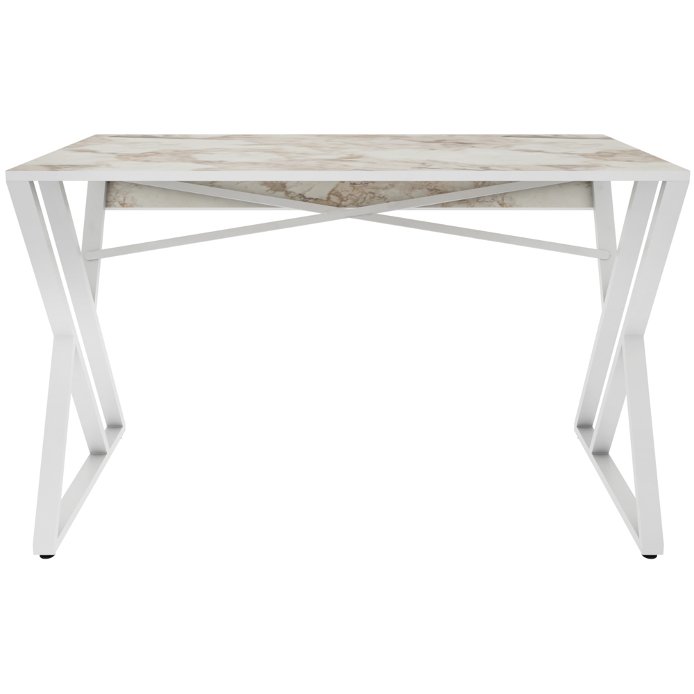 Decorotika Gyza Computer Desk White Marble and White Image 2