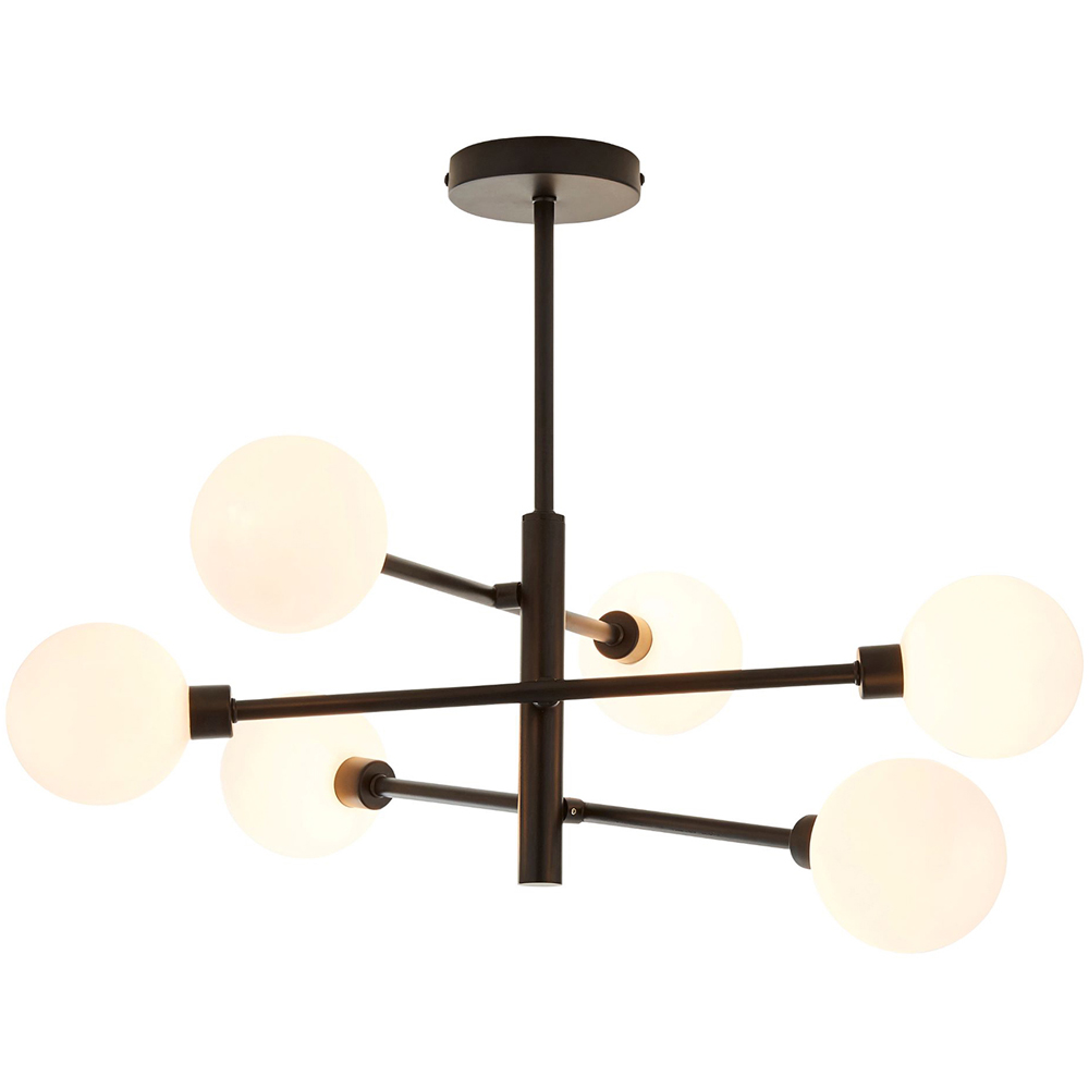 Inlight Sola 6 Light Semi Flush Brass Ceiling Light Image 3