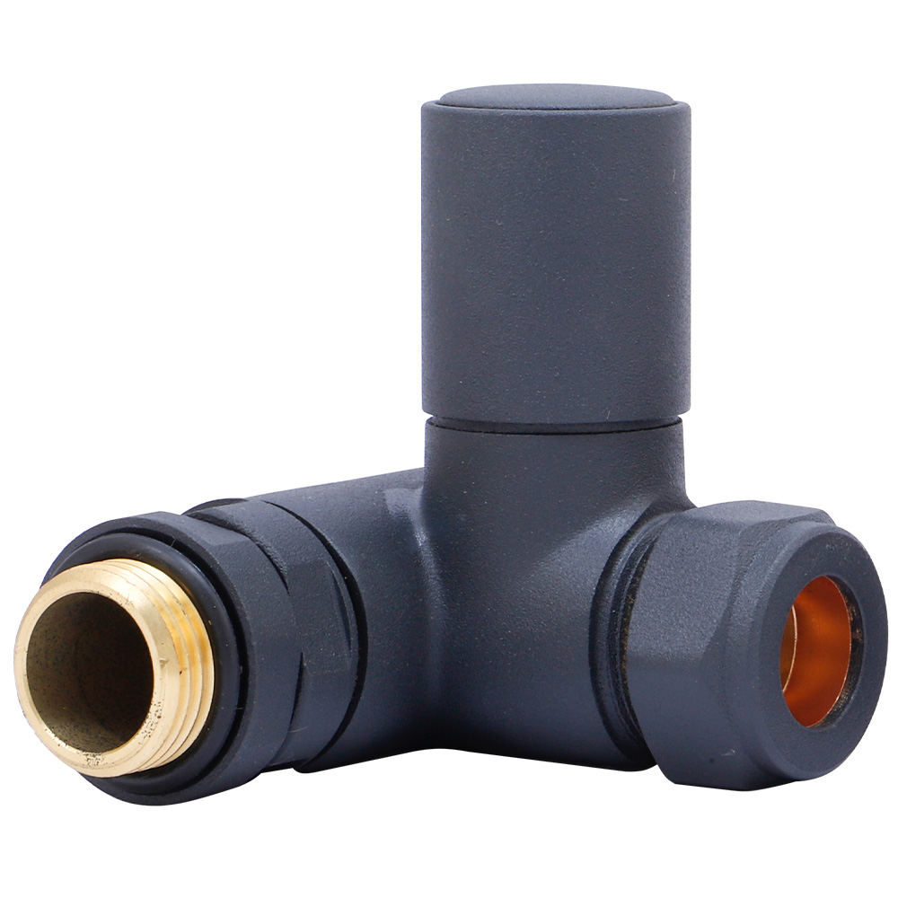 Towelrads Anthracite Dual Fuel TRV and Lockshield Set 15mm x 1/2inch Image 2