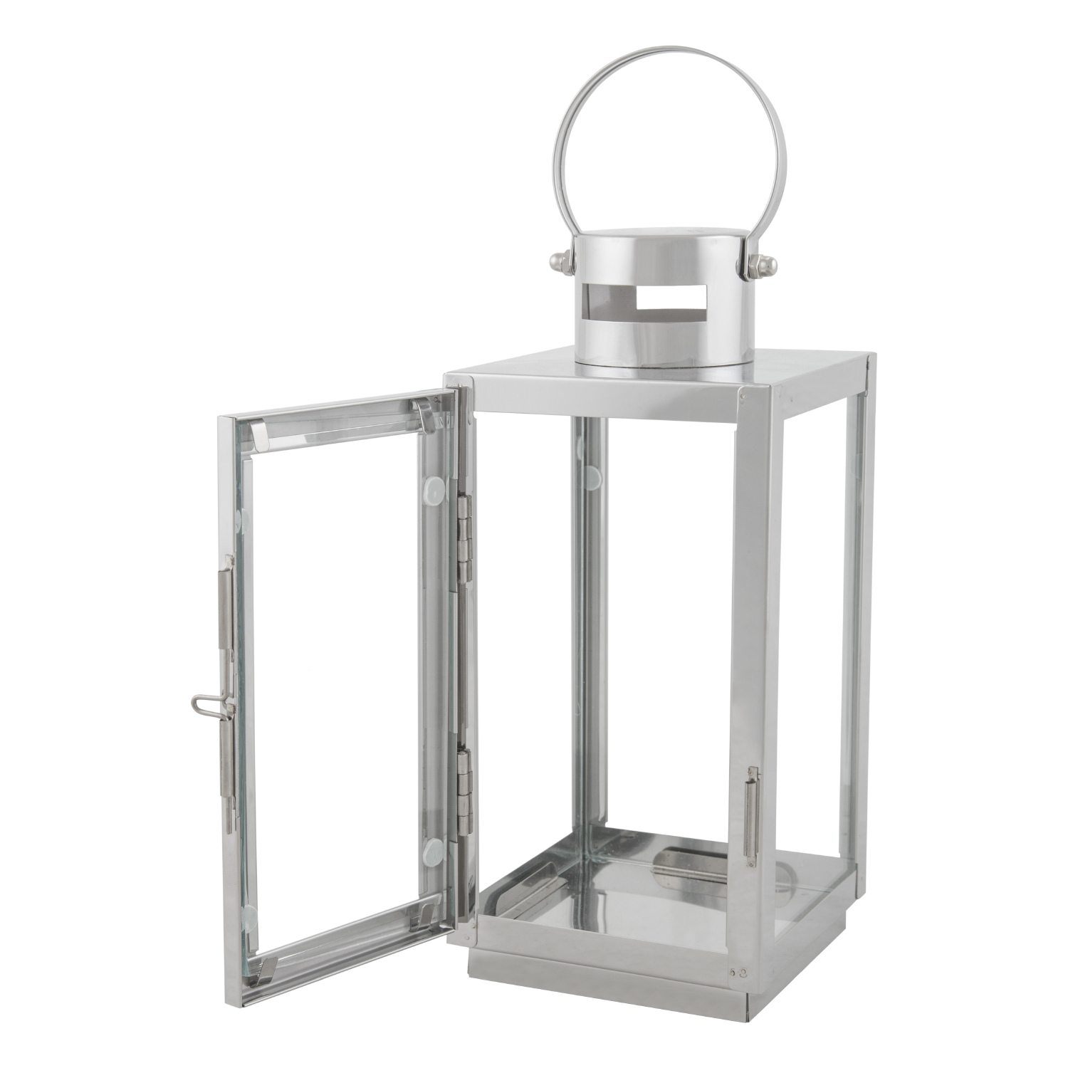 Silver Steel Traditional Lantern 21cm Image 2