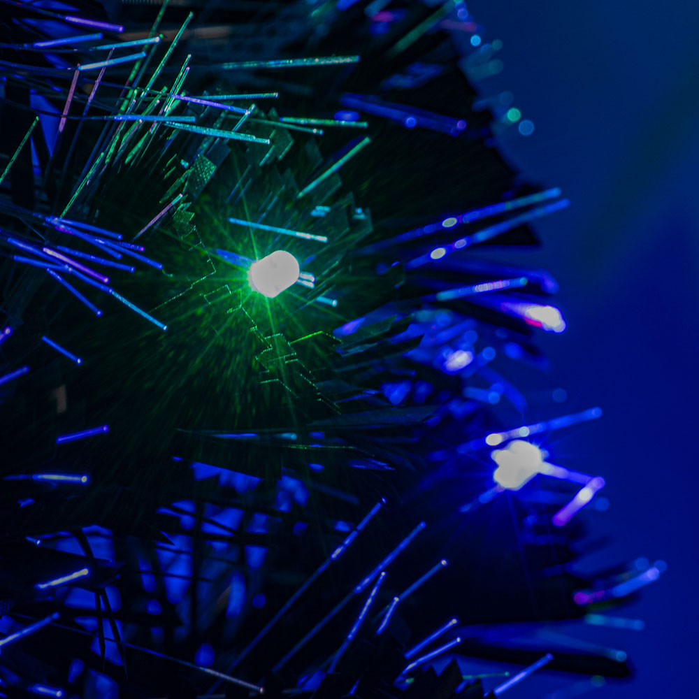 The Christmas Centre 50 Multicolour LED Black Fibre Optic Artificial Xmas Tree 5ft Image 5