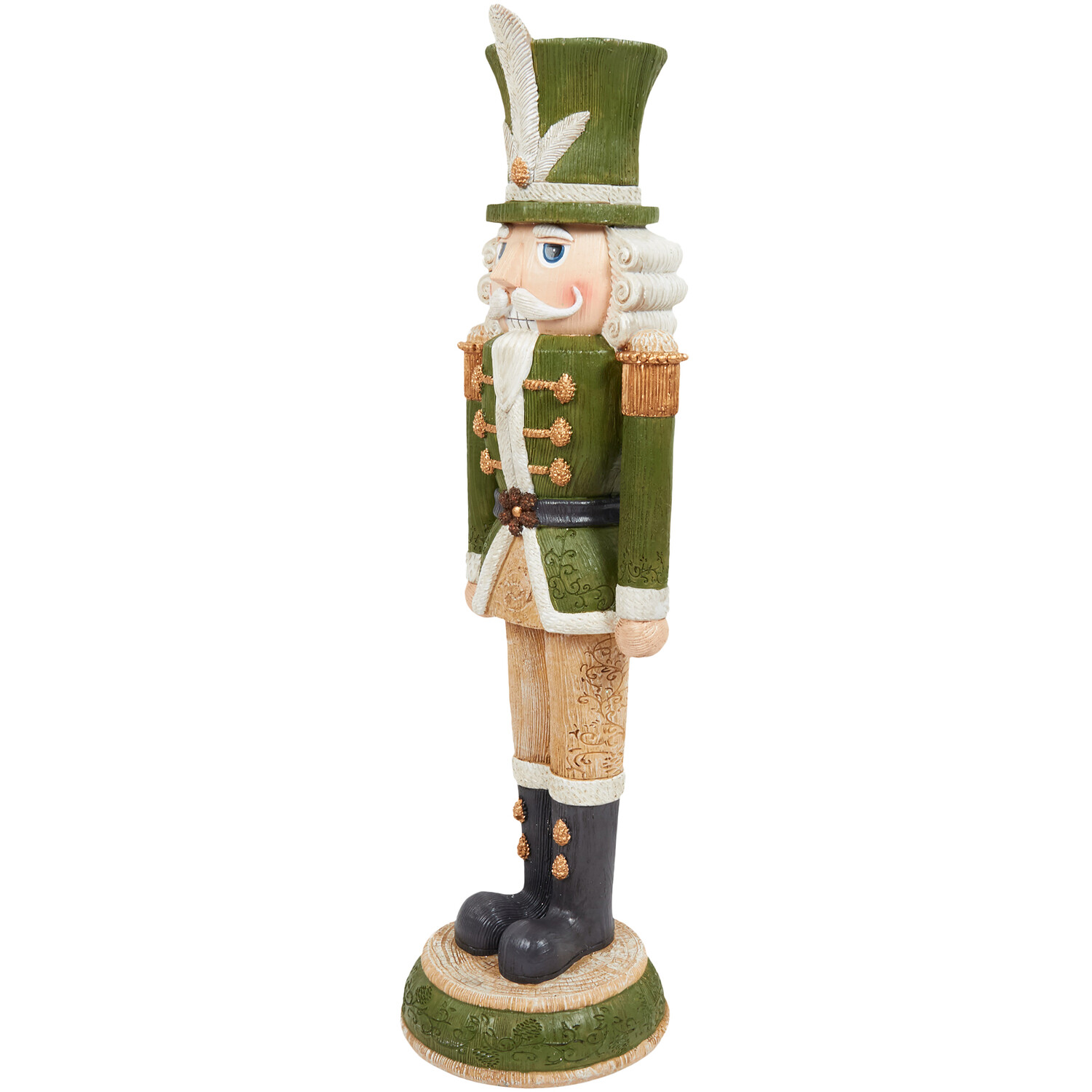 Wood Effect Retro Nutcracker - Green Image 3