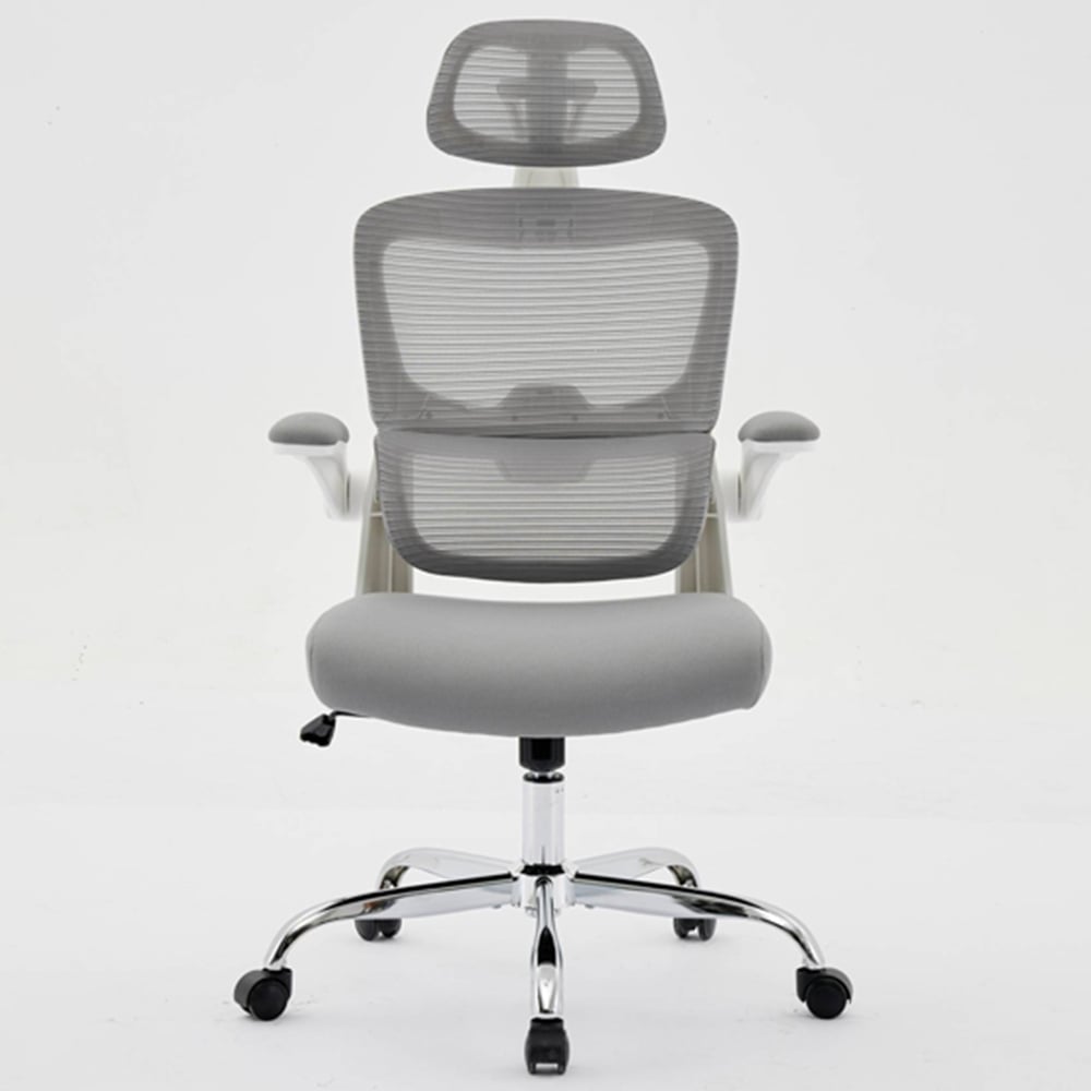 Shankar Supreme Grey and White Mesh Office Chair Image 4