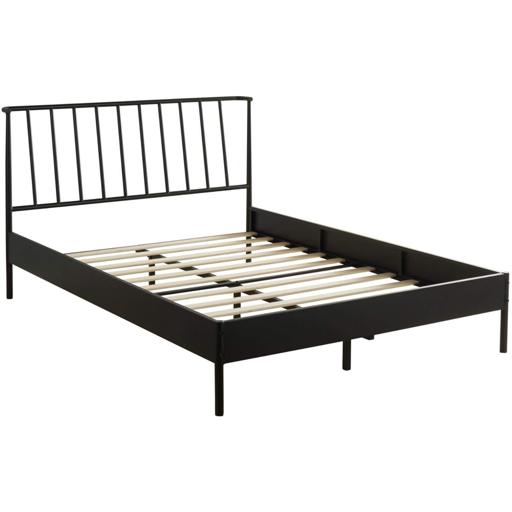 Home Source Odessa King Size Black Metal Bed Frame with Headboard Image 2