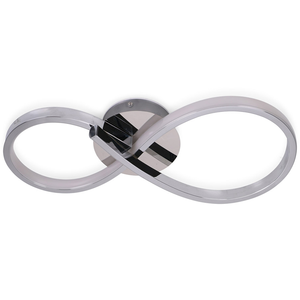 ValueLights Infinity Chrome LED Swirl Flush Light Image 1