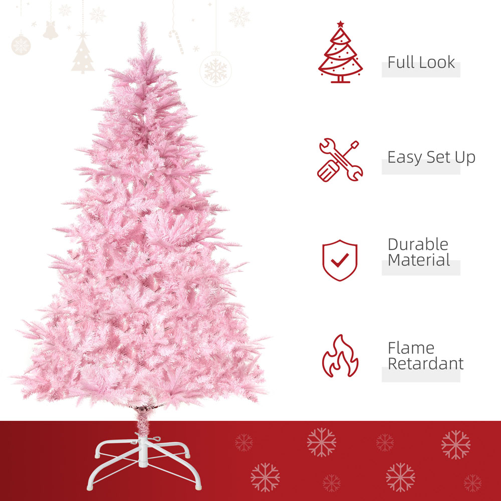 Everglow Pink Artificial Christmas Tree 6ft Image 4