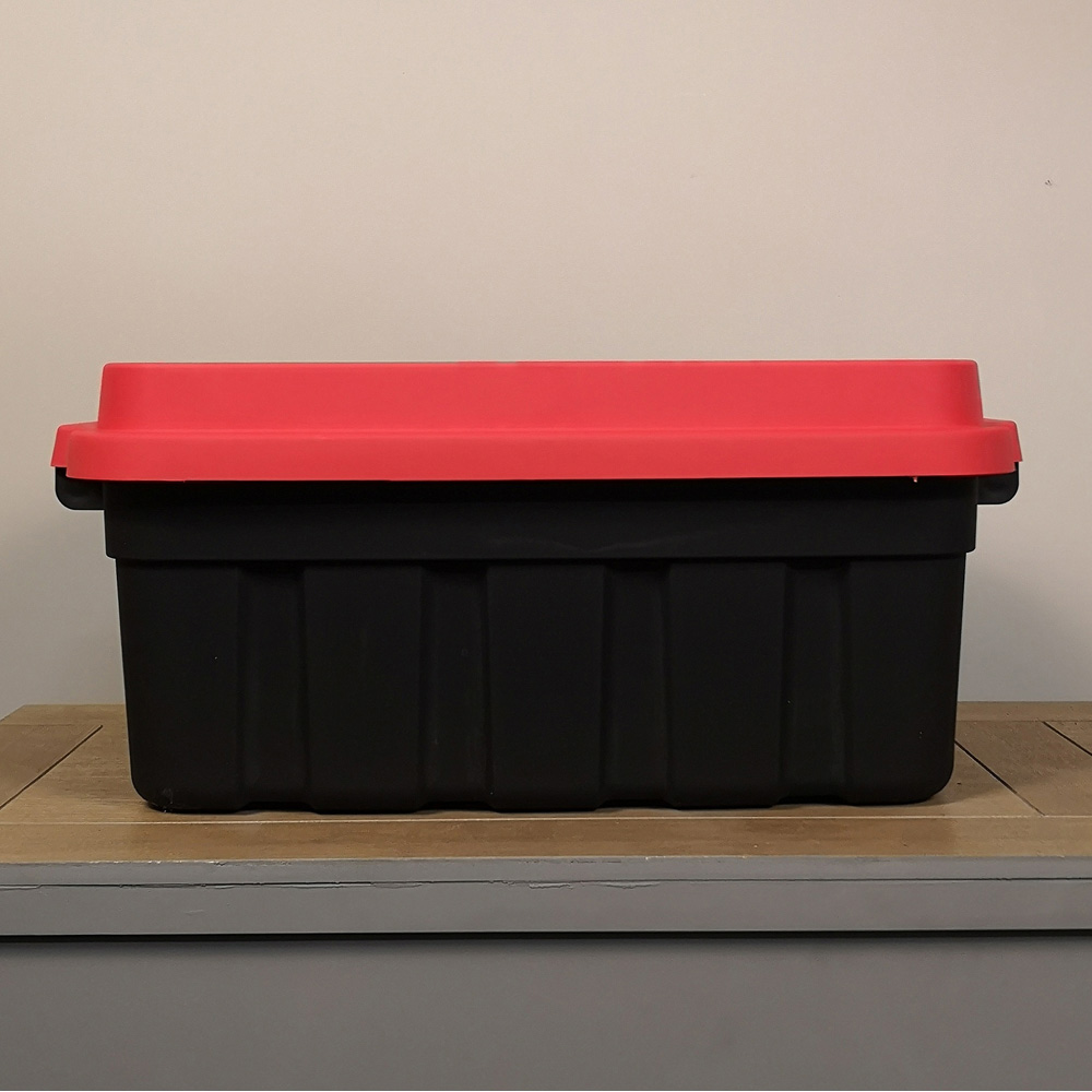 Samuel Alexander Black and Red Tuff Stackable Storage Box 37L Image 5