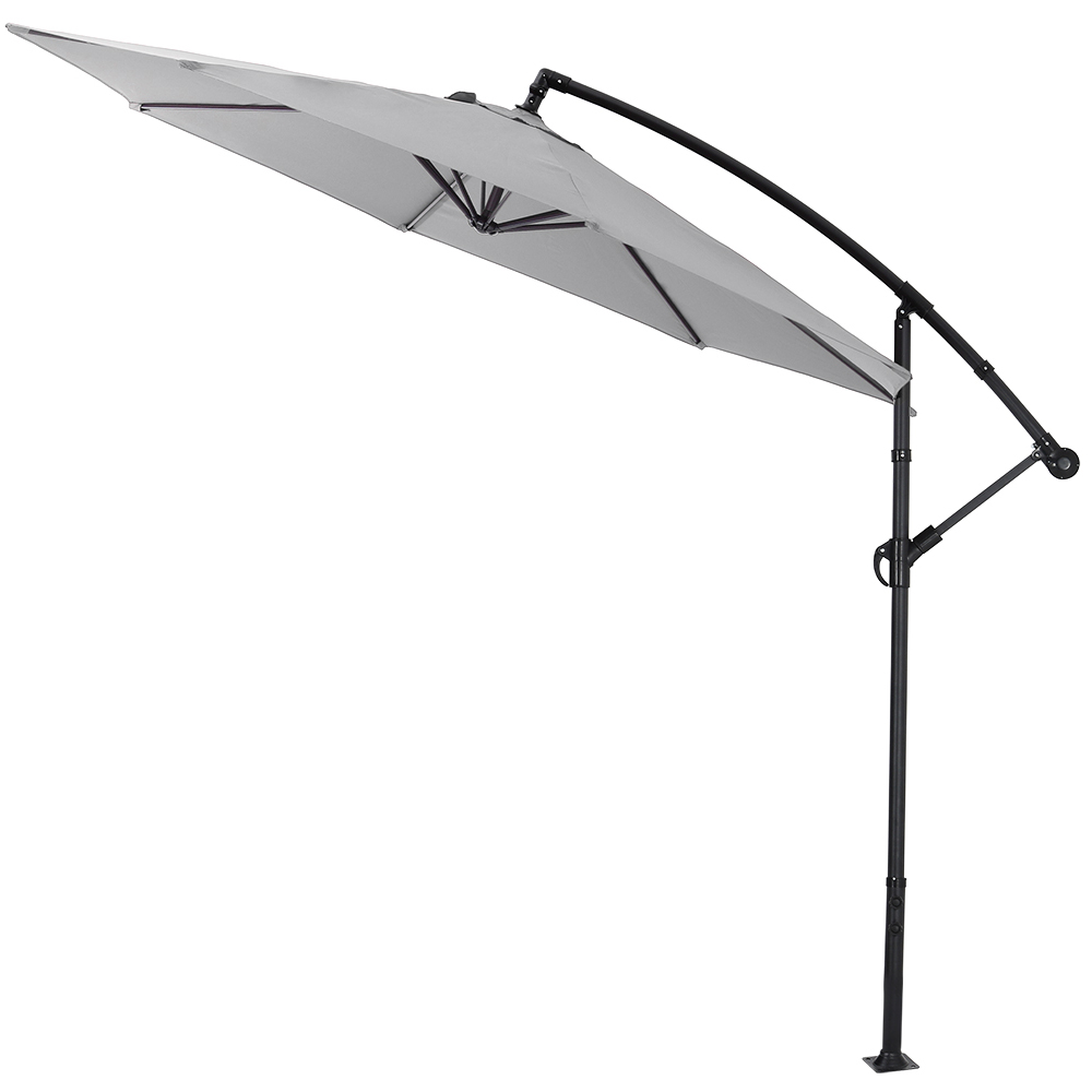 Living and Home Light Grey Garden Cantilever Parasol 3m Image 3