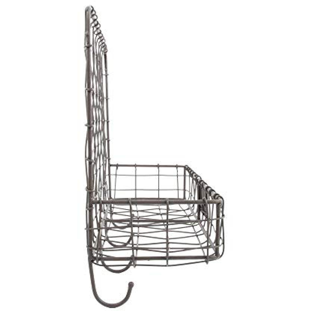Fallen Fruits Single Shelf Small Wire Wall Storage Shelf with 4 Hooks Image 2