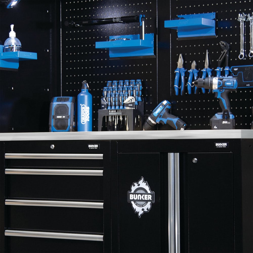 BUNKER 14 Piece Modular Storage with Stainless Steel Worktop Image 3