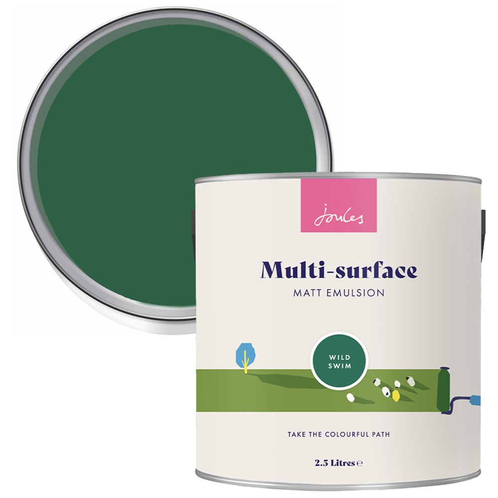 Joules Multi Surface Wild Swim Matt Emulsion Paint 2.5L Image 1