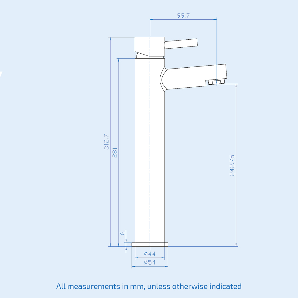 Nes Home Blossom Matte Black Basin Mono Mixer Single Lever Tap with Waste Image 3