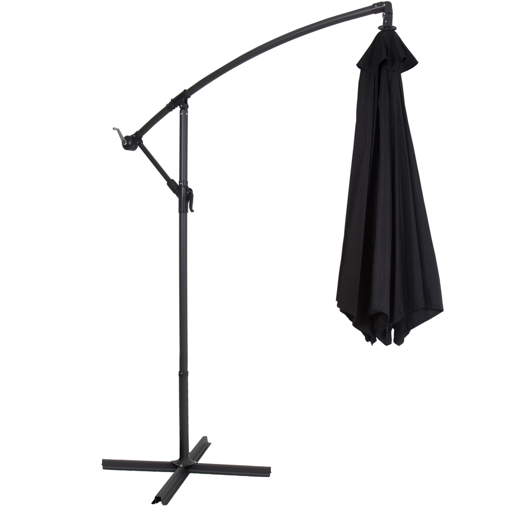 Charles Bentley Black Hanging Cantilever Parasol 3m Image 3