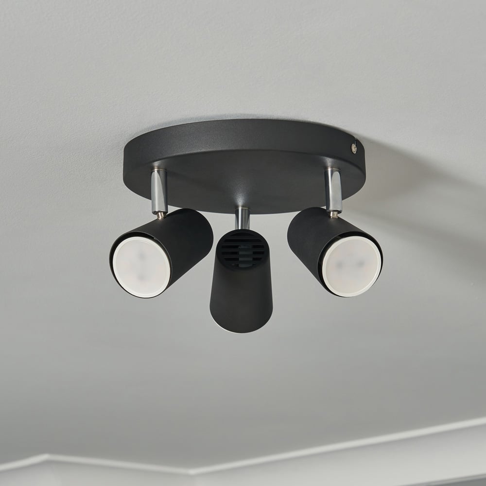 Inlight Aurora Black 3 Spot Light Plate Image 6