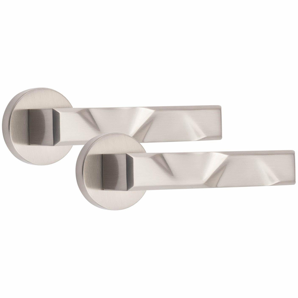 Golden Grace Satin Nickel Modern Nova Bathroom Handle Image 2